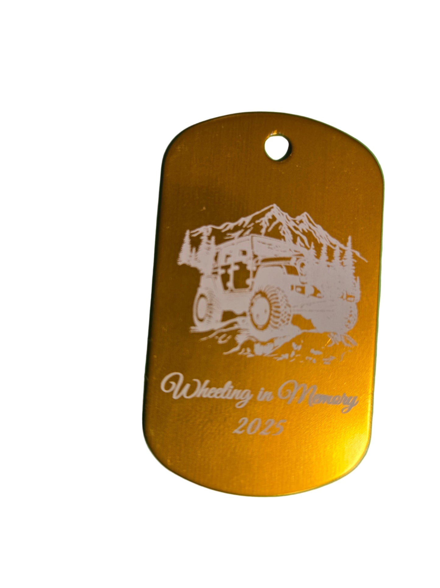 WHEELIN IN MEMORY DOG TAG