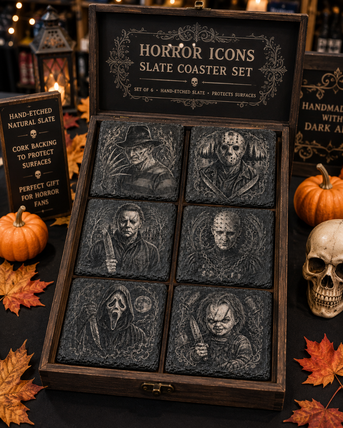 6 Spooky coaster collection