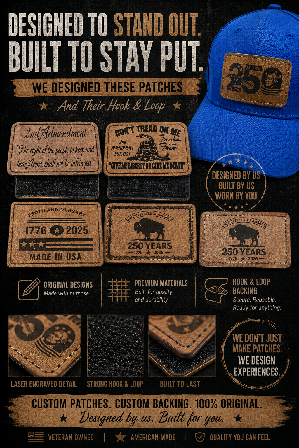 AMERICA 250 HAT AND PATCH