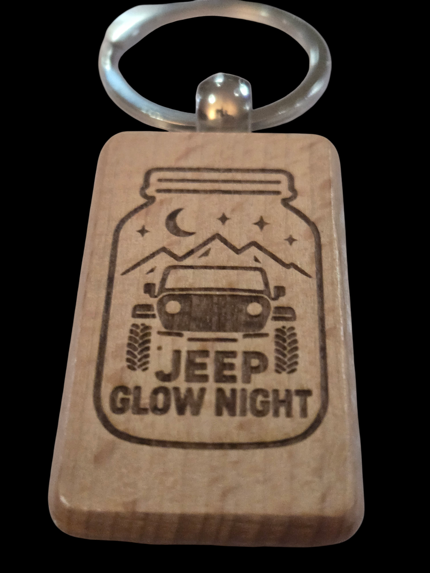 JEEP GLOW WOOD KEY CHAIN