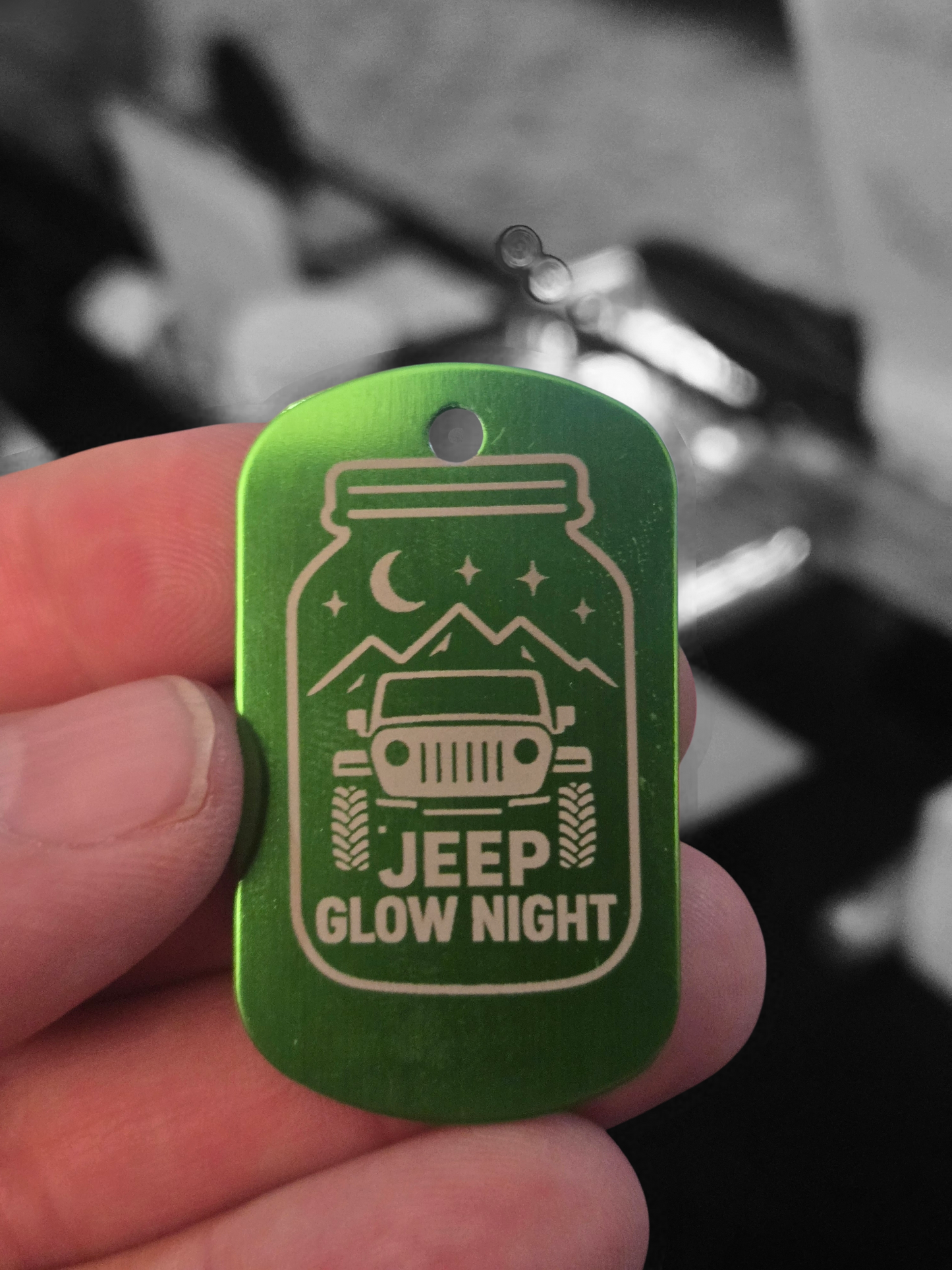 JEEP GLOW NIGHT DOG TAG