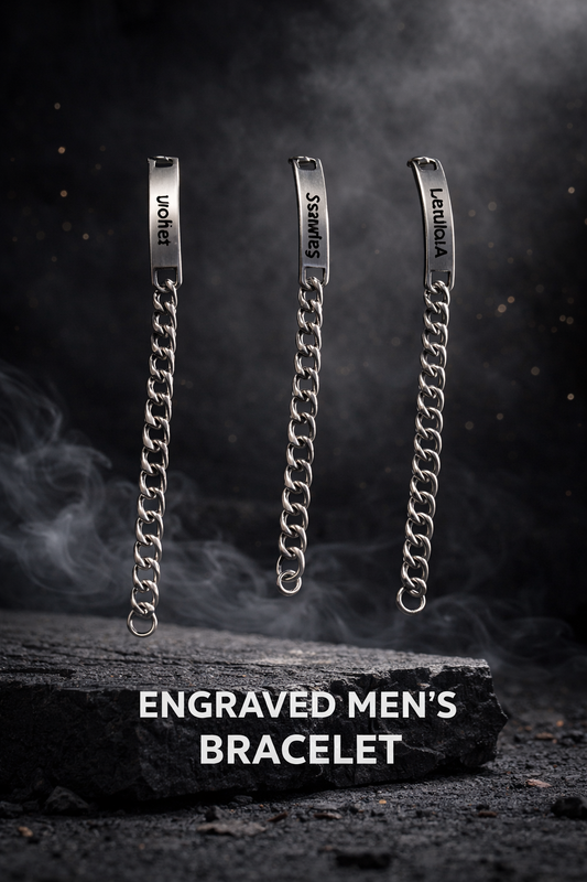 MENS ENGRAVED BRACELETS