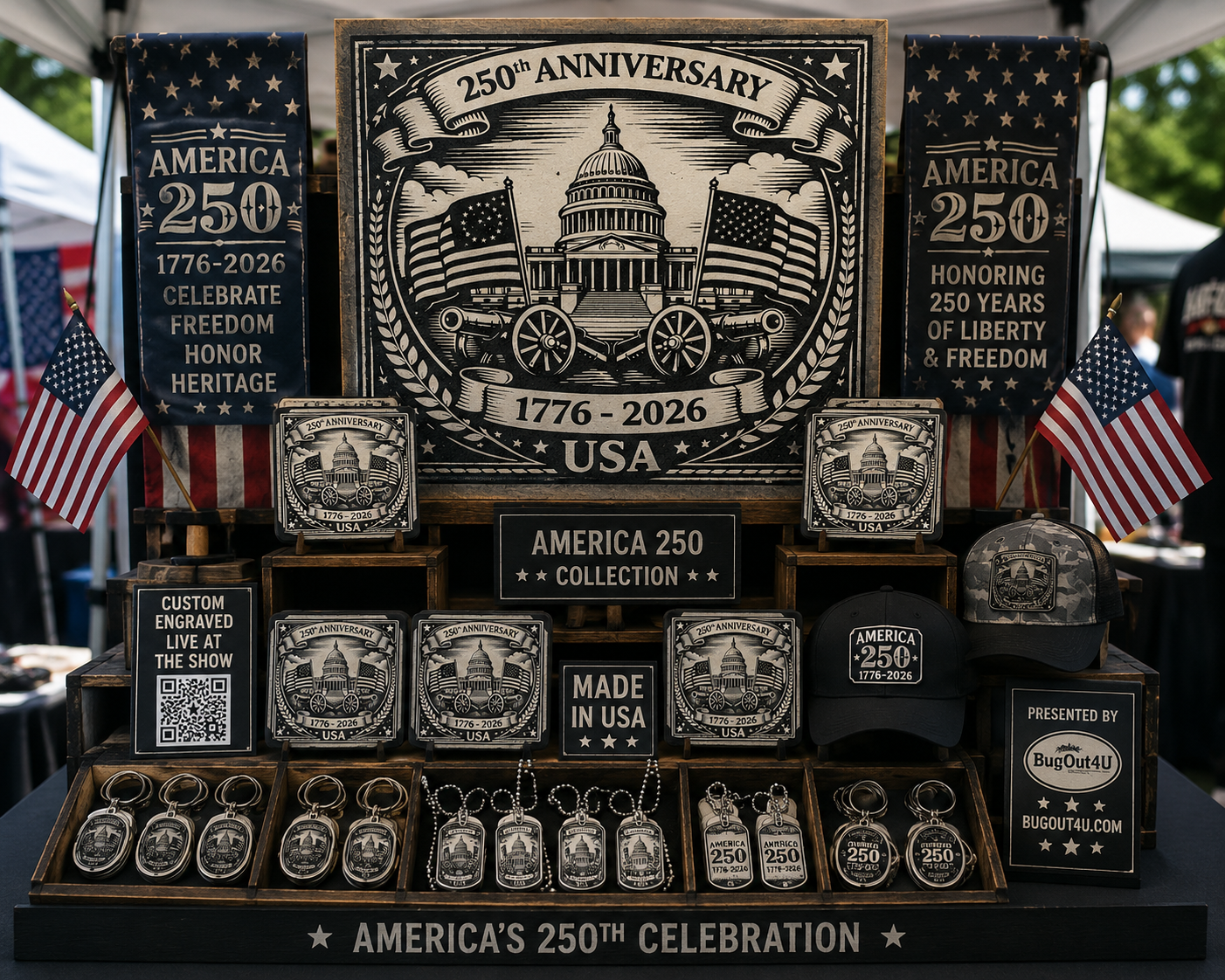 AMERICA 250 SQUARE COASTER COLLECTION