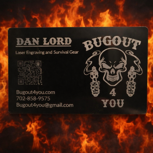 CUSTOM BLACK METAL BUSINESS CARDS SET OF 25 PERSONALIZED ONE SIDED