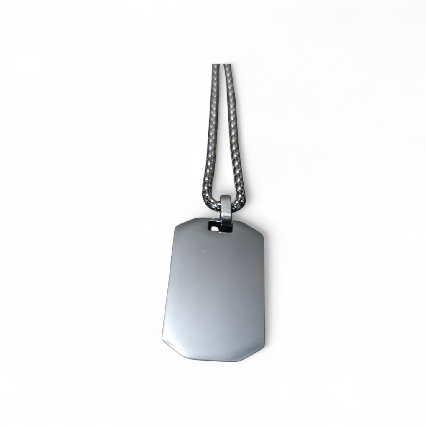 LADIES SMALL ENGRAVED NECKLACE,  DOG TAG