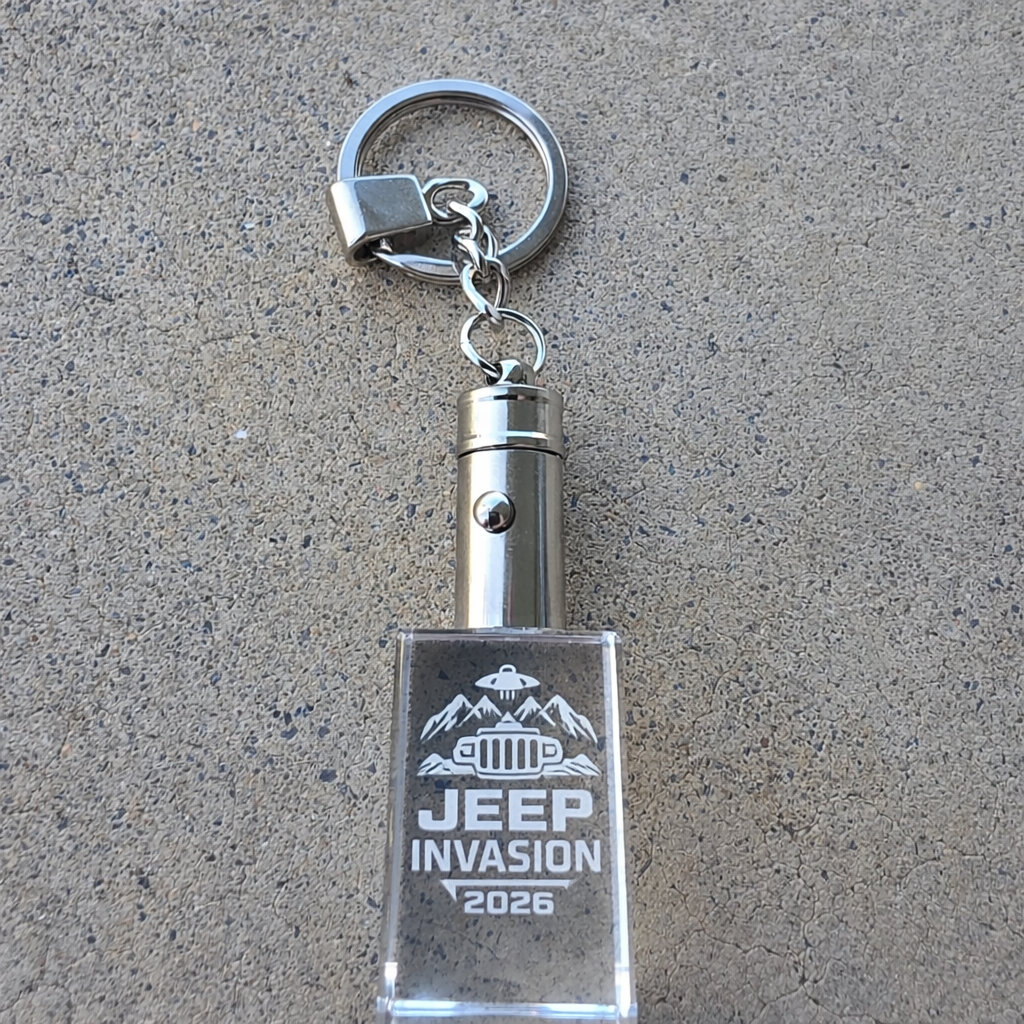 PERSONALIZED CRYSTAL PHOTO KEYCHAIN WITH LIGHT